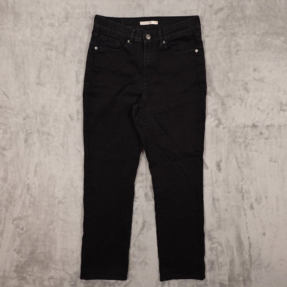 Levi's jeans classic straight women's 8 black black tab‎